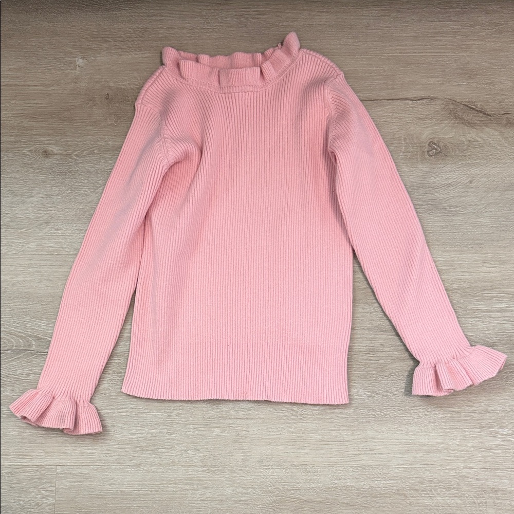 Hope & Henry Pink Ruffle Sweater